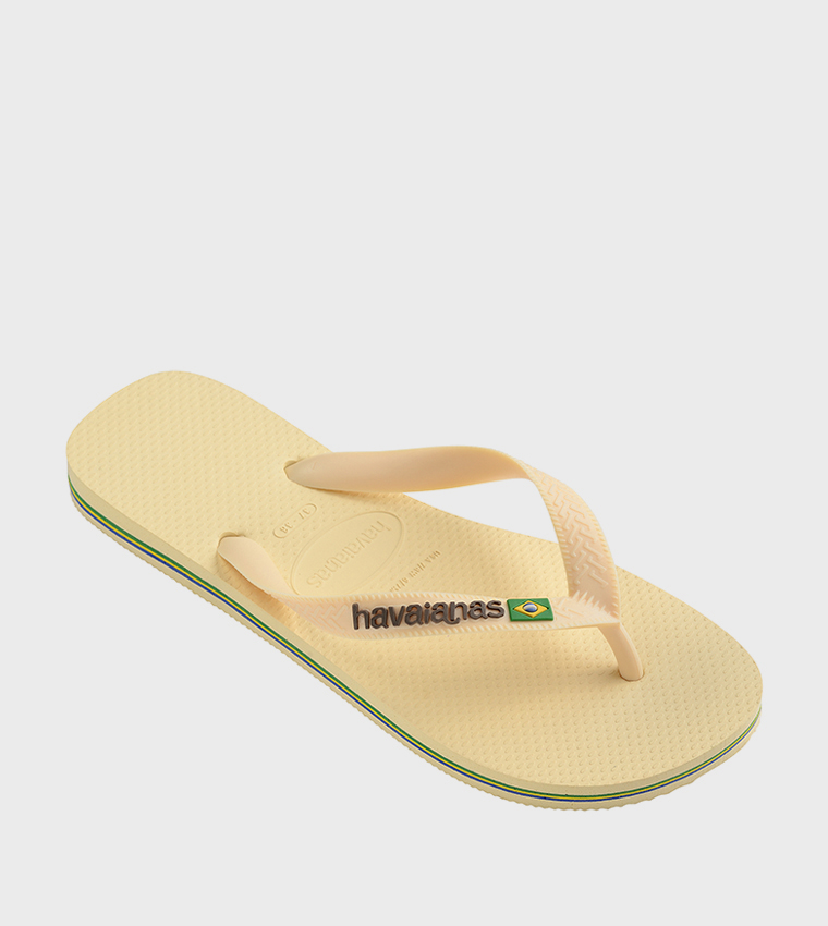 Brazil Logo Detail Thong-Strap Flip-Flops