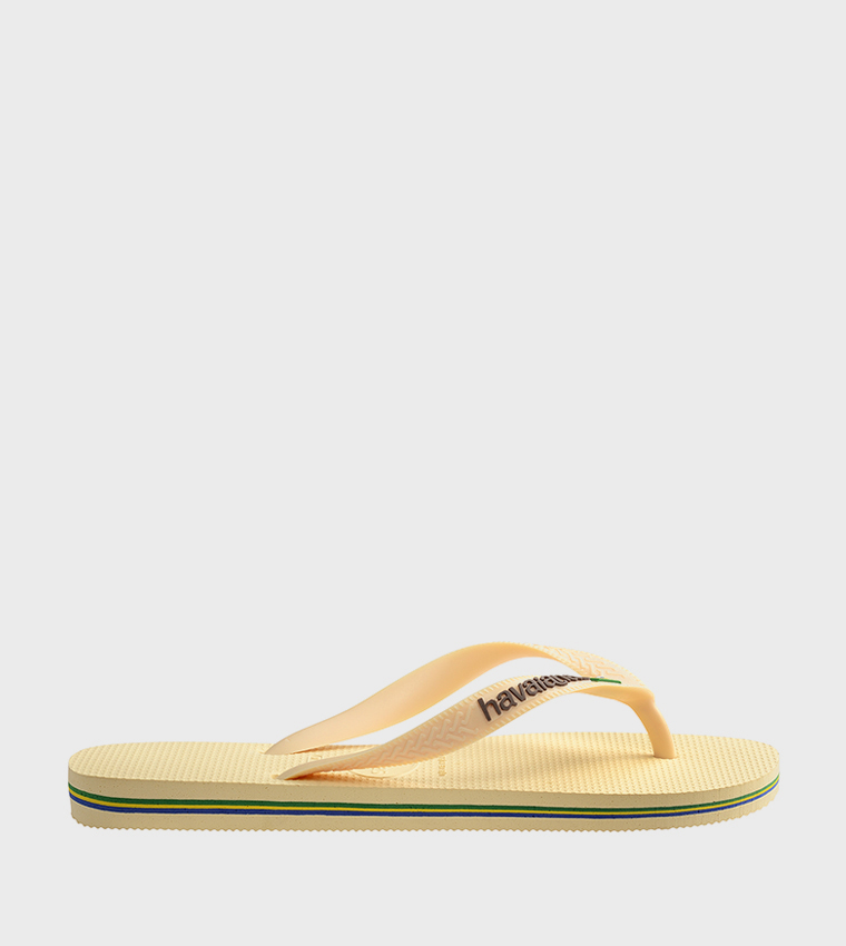 Brazil Logo Detail Thong-Strap Flip-Flops