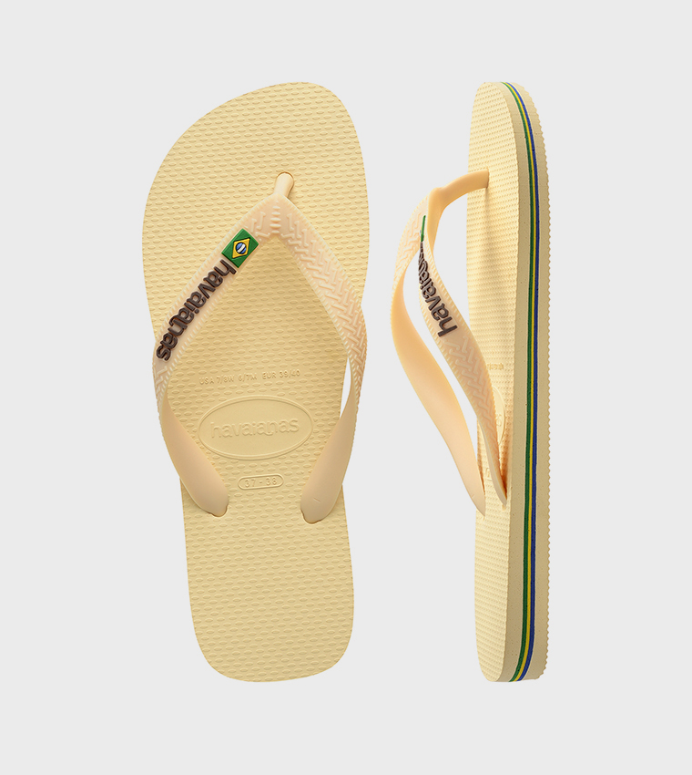 Brazil Logo Detail Thong-Strap Flip-Flops