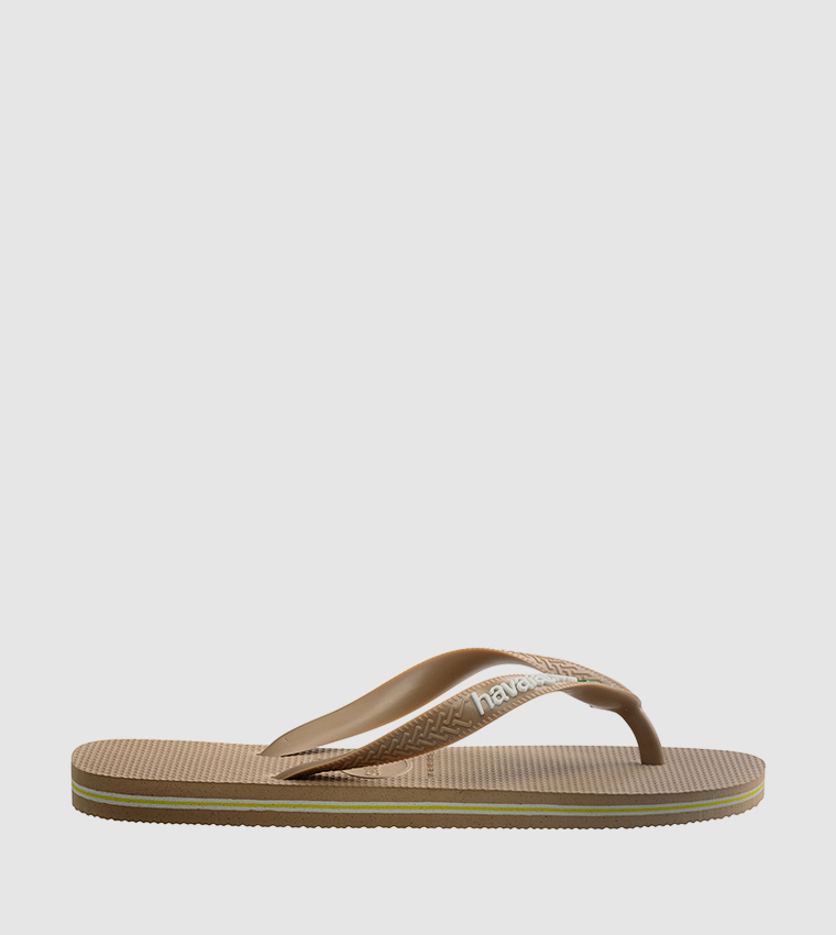 Brasil Logo Print Flip-Flops