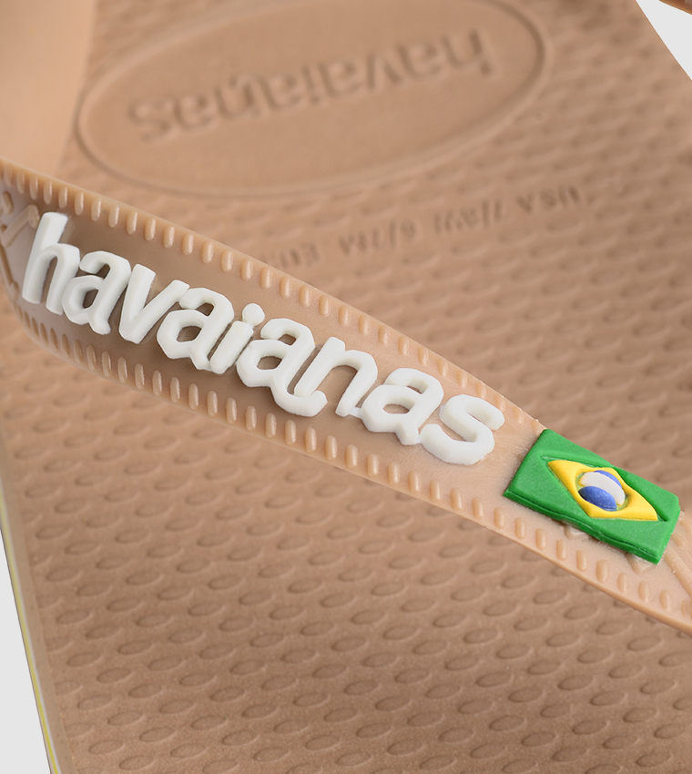 Brasil Logo Print Flip-Flops