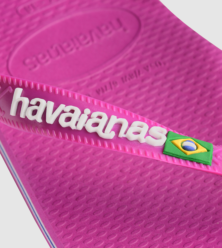 Brasil Logo Print Flip-Flops