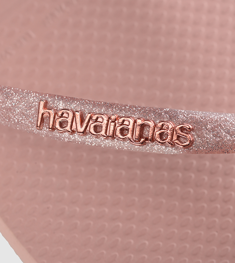 Slim Logo Metallic Flip Flops