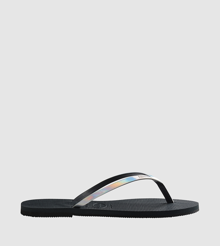 You Metallic Flip Flops