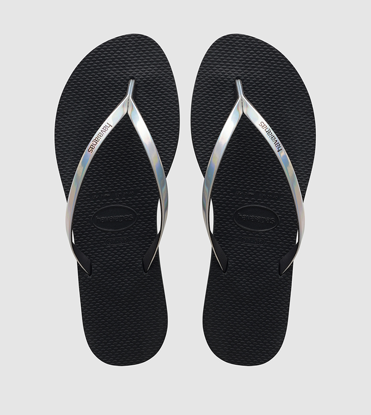 You Metallic Flip Flops