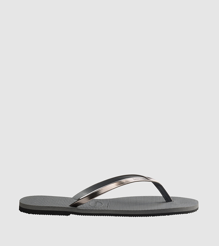 You Metallic Flip Flops