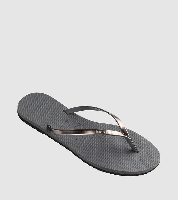 You Metallic Flip Flops