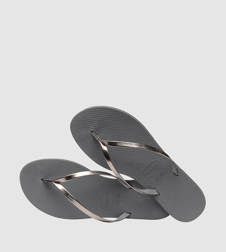 You Metallic Flip Flops