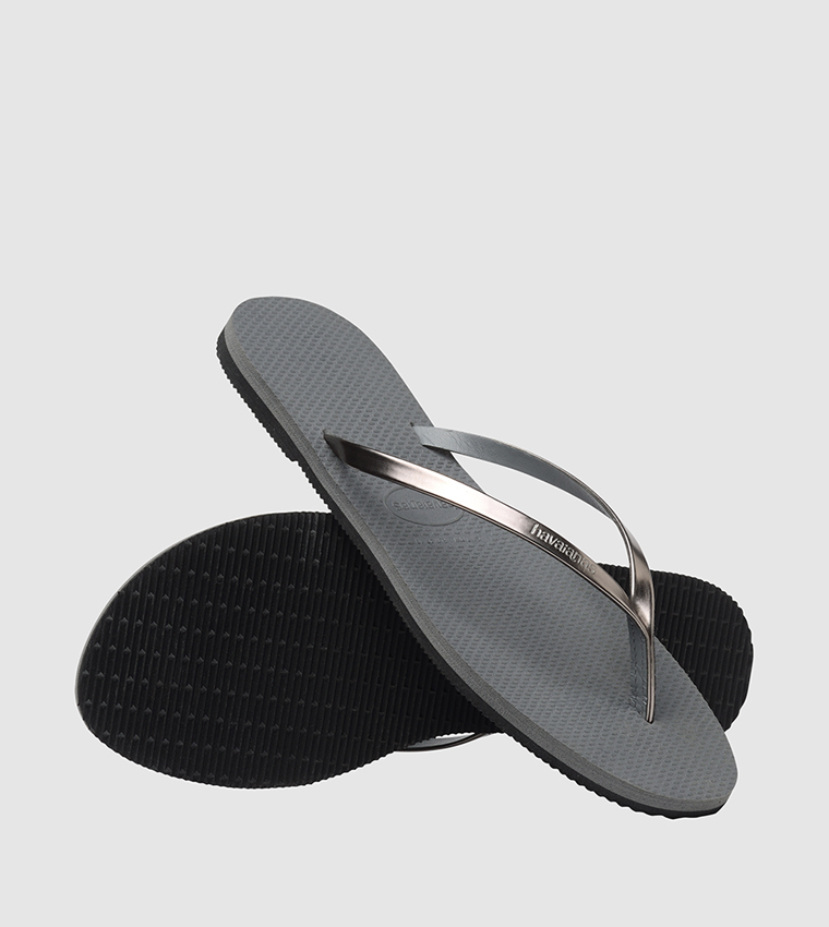 You Metallic Flip Flops