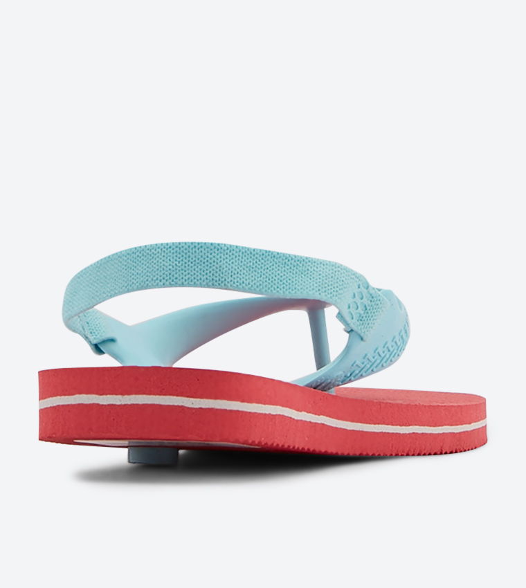 Brazil Logo with Greek Key Pattern Strap Flip Flops