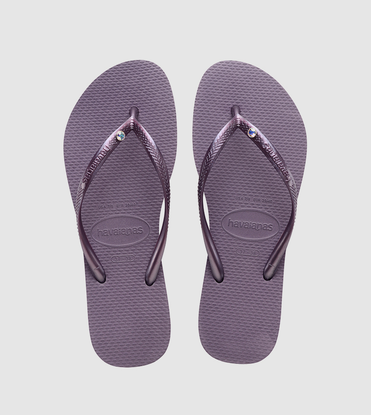 Crystal Embellished Flip-Flops