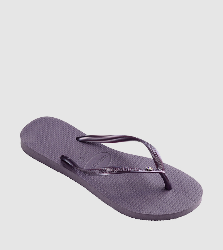 Crystal Embellished Flip-Flops