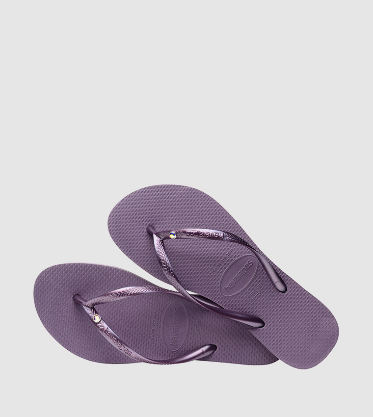 Crystal Embellished Flip-Flops