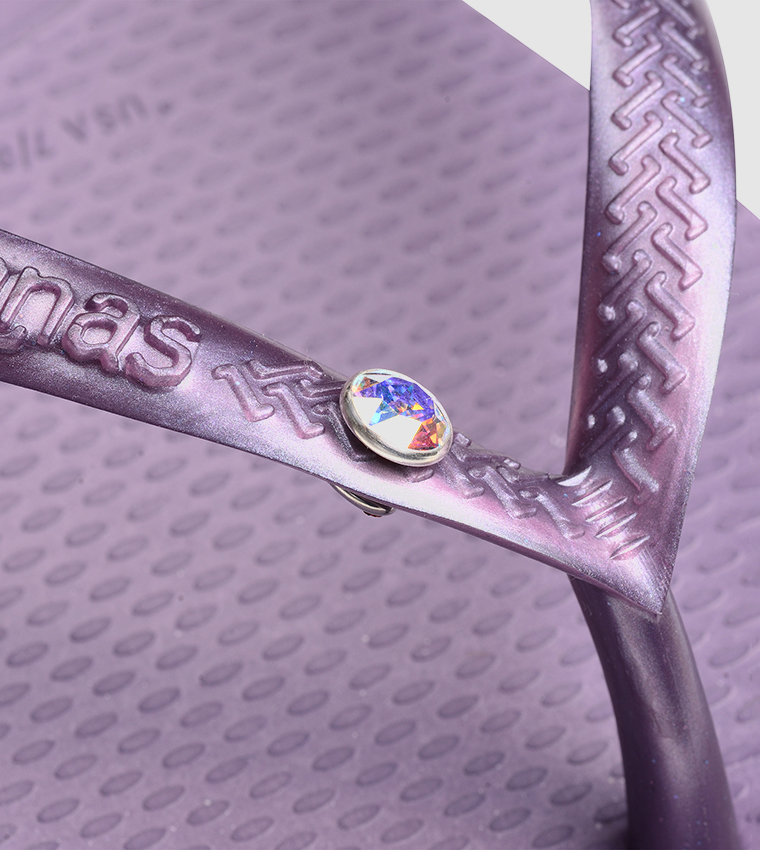 Crystal Embellished Flip-Flops