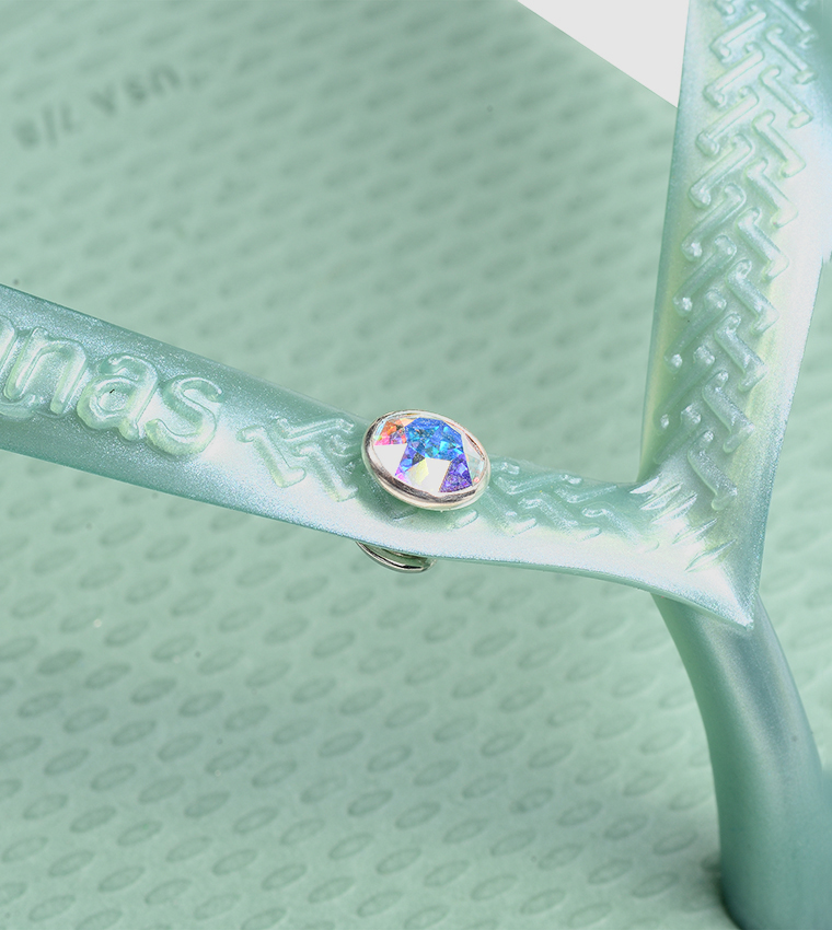 Crystal Embellished Flip-Flops