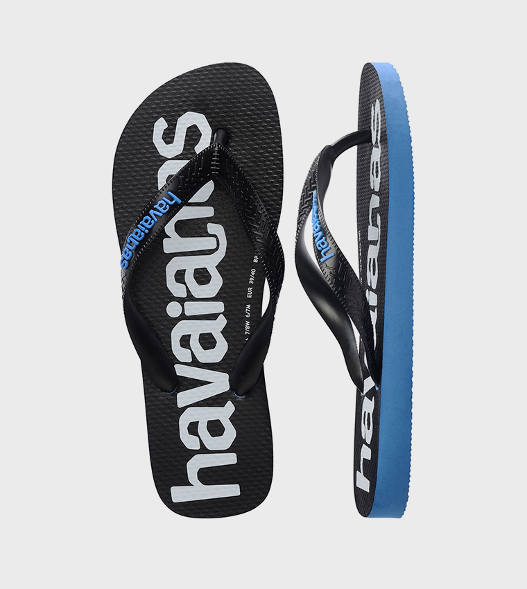 Top Logomania 2 Printed Thong-Strap Flip-Flops