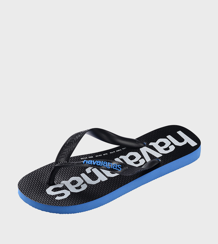 Top Logomania 2 Printed Thong-Strap Flip-Flops