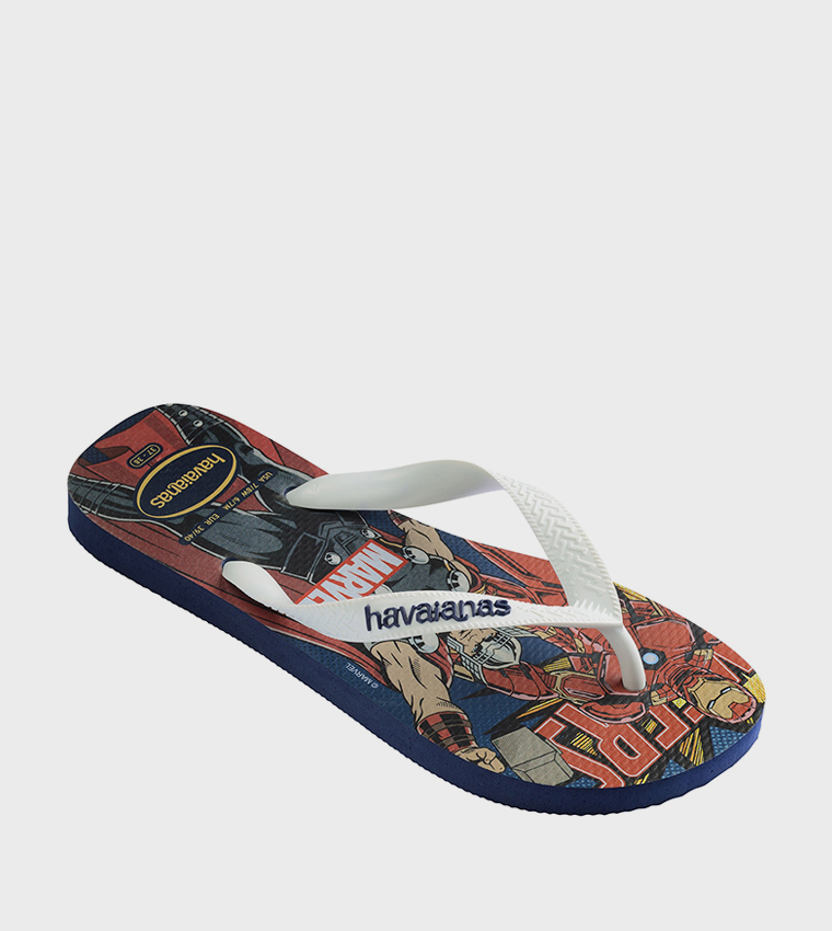 Top Marvel Classics Printed Flip-Flops