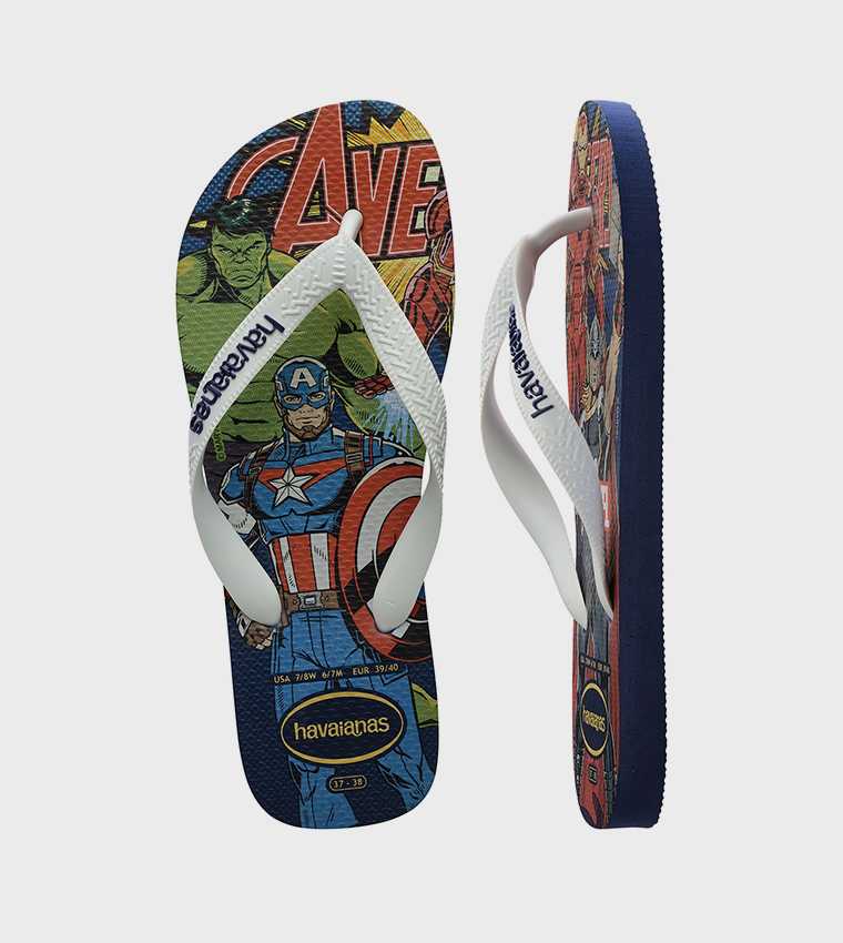 Top Marvel Classics Printed Flip-Flops