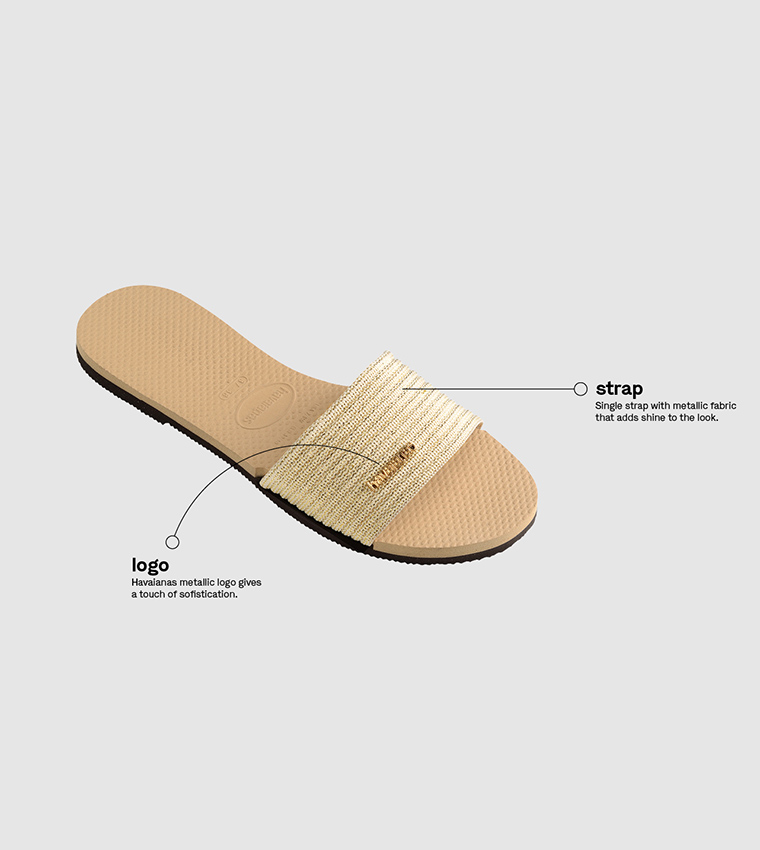 You Malta Metallic Flip Flops