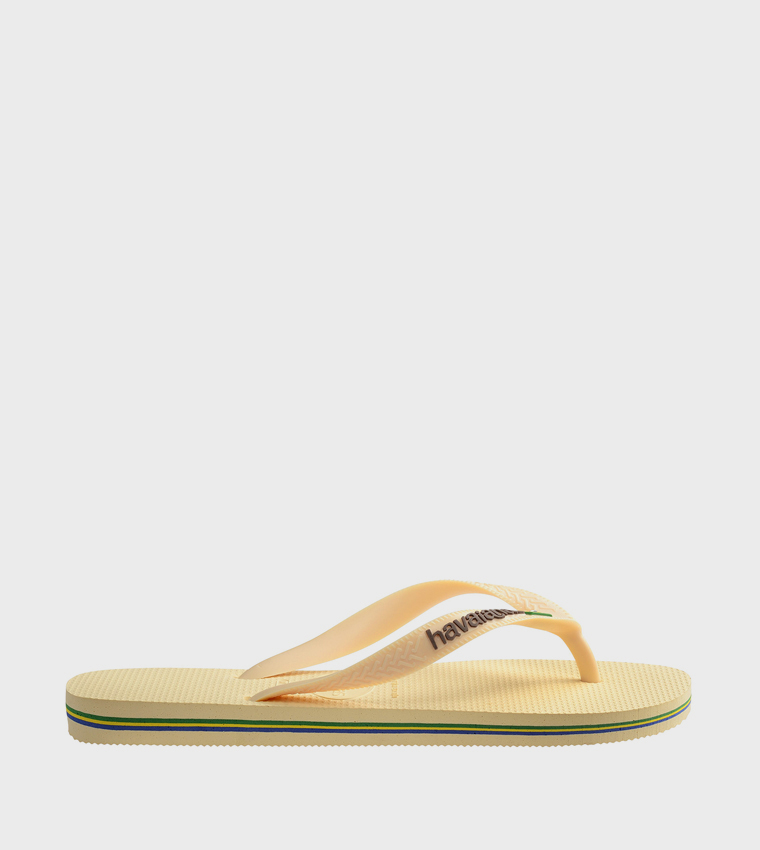Textured Thong-Strap Flip-Flops