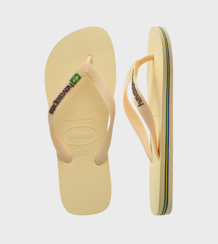 Textured Thong-Strap Flip-Flops
