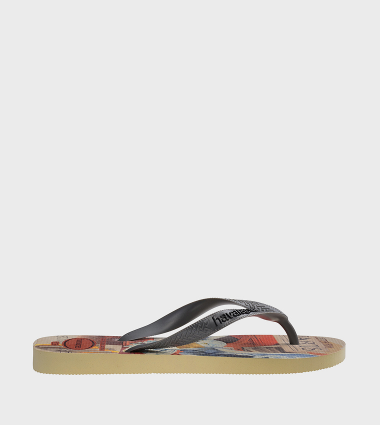 Textured Thong-Strap Flip-Flops