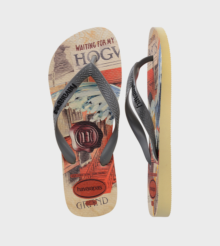 Textured Thong-Strap Flip-Flops