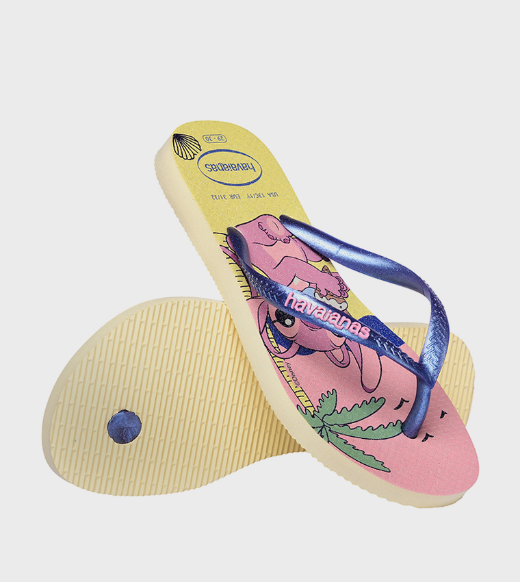 Slim Disney Printed Thong-Strap Flip-Flops