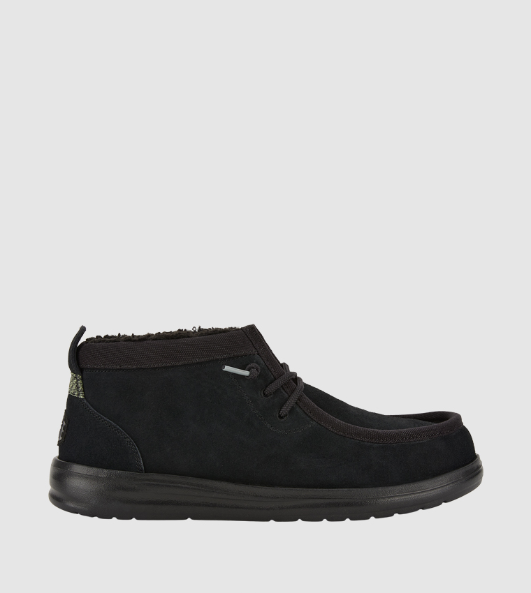 HEY DUDE  Lace up Boots - Black Lace up Boots