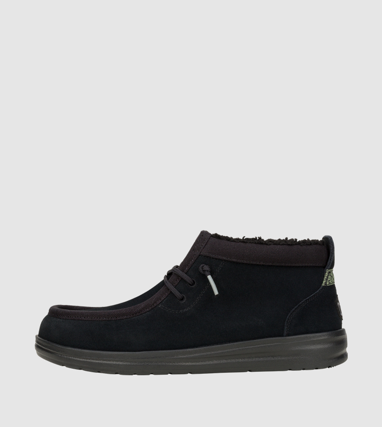 HEY DUDE  Lace up Boots - Black Lace up Boots