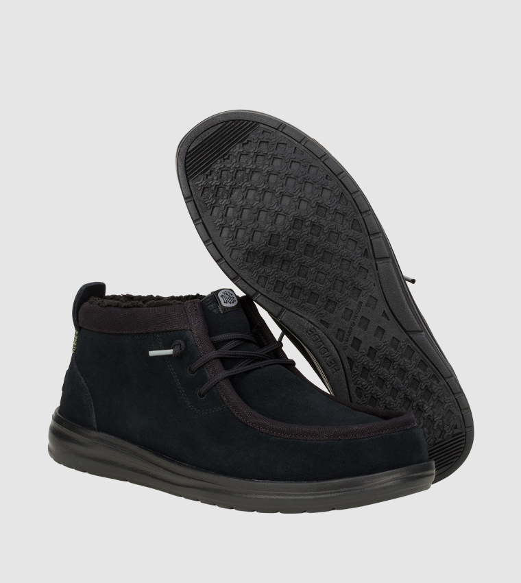 HEY DUDE  Lace up Boots - Black Lace up Boots