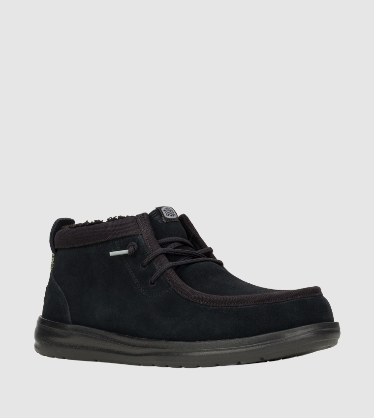 HEY DUDE  Lace up Boots - Black Lace up Boots