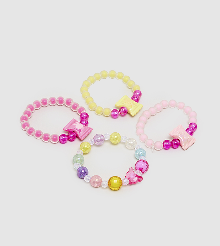 4 Pack Beaded Bracelets