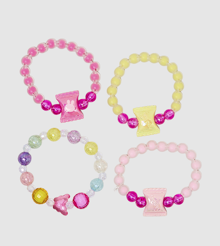 4 Pack Beaded Bracelets