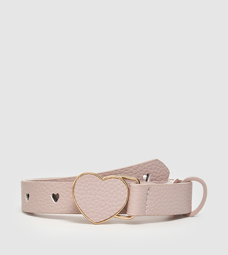 2 Pack Heart Buckle Belts