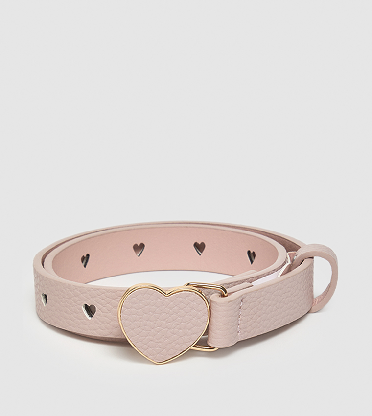 2 Pack Heart Buckle Belts