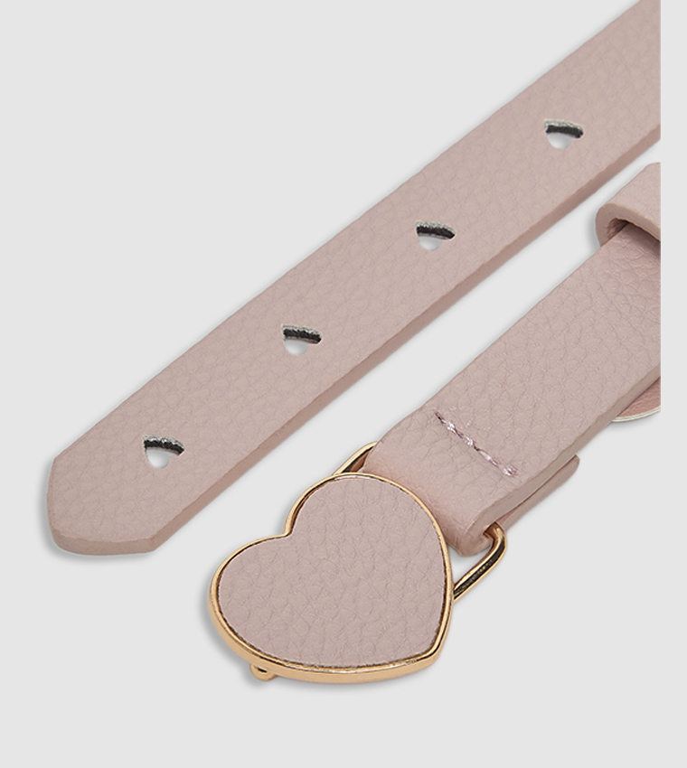 2 Pack Heart Buckle Belts