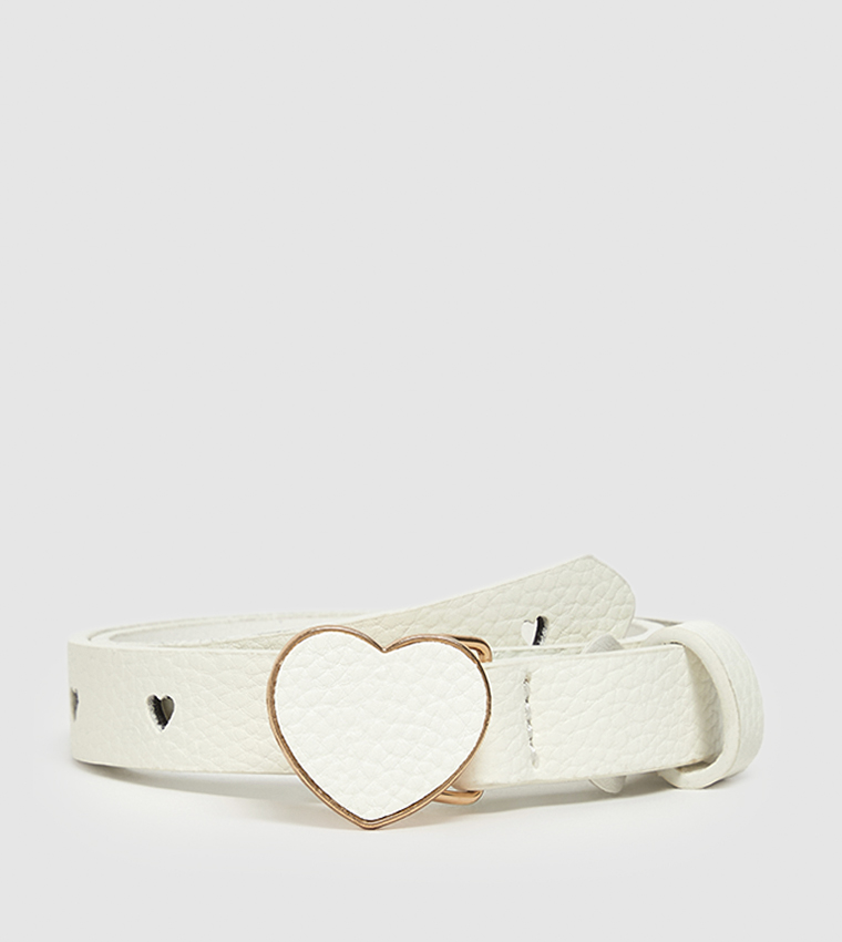 2 Pack Heart Buckle Belts