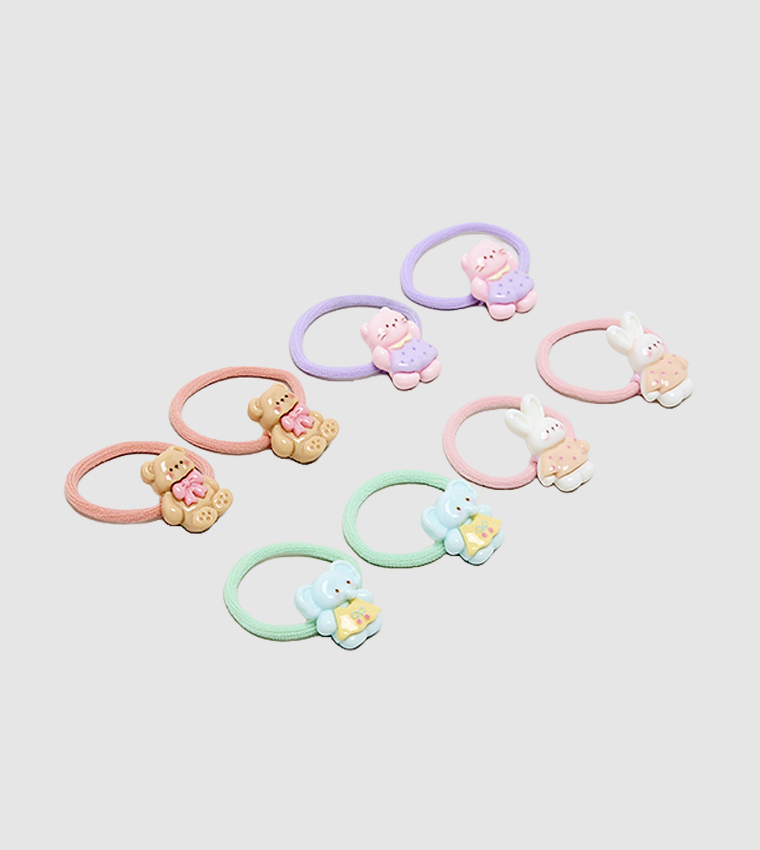 8 Pack Hair Ponytail Bands