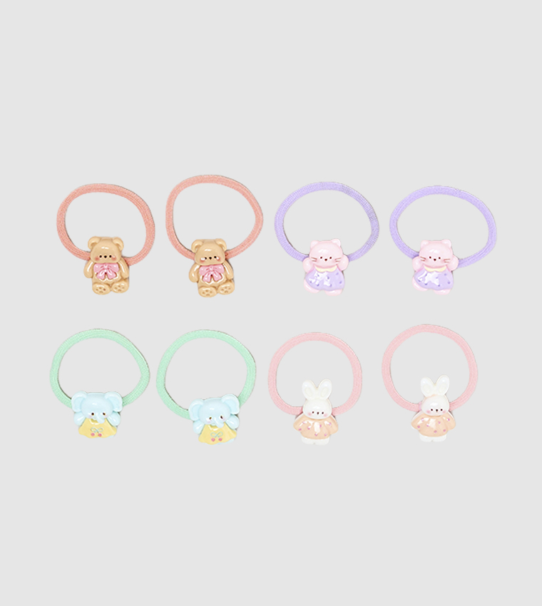 8 Pack Hair Ponytail Bands