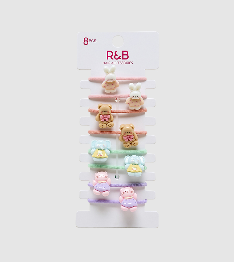 8 Pack Hair Ponytail Bands