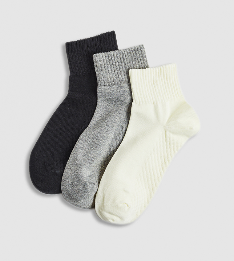3 Pack Solid Ankle Socks