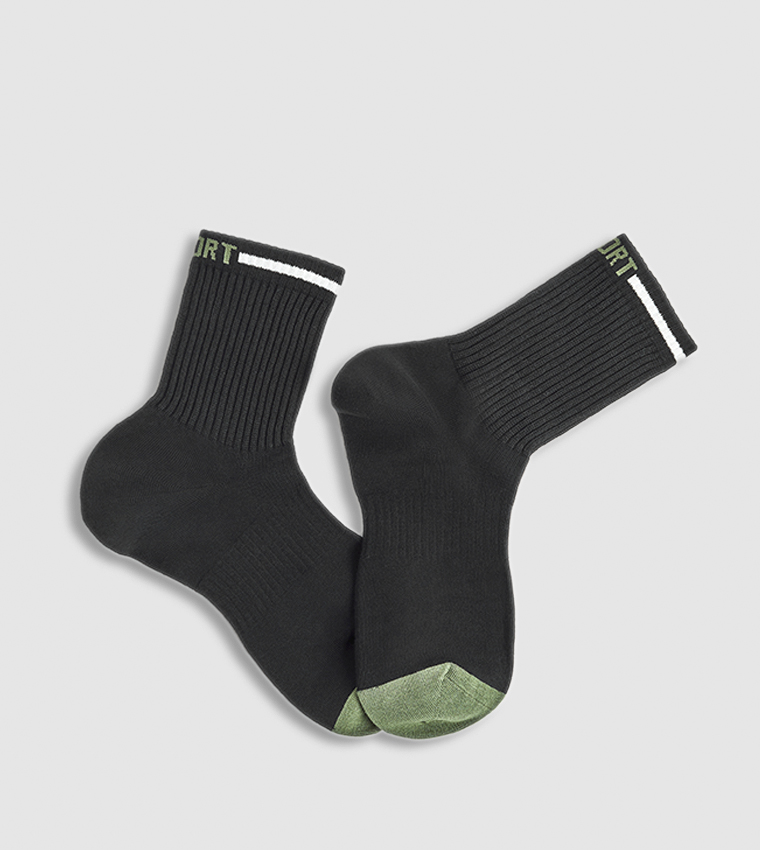 3 Pack Patterned Crew Socks
