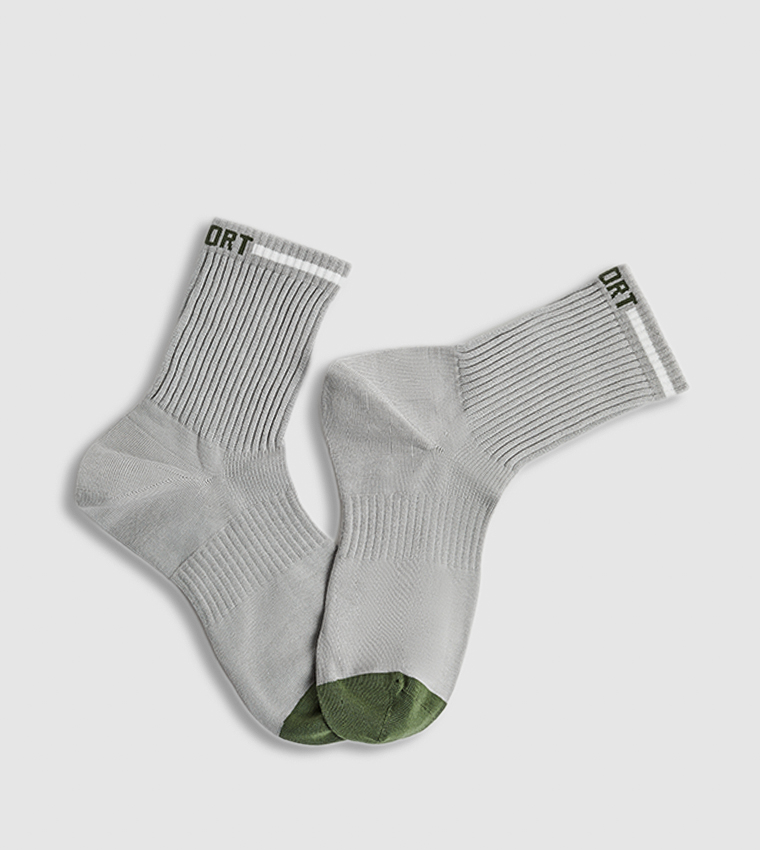 3 Pack Patterned Crew Socks