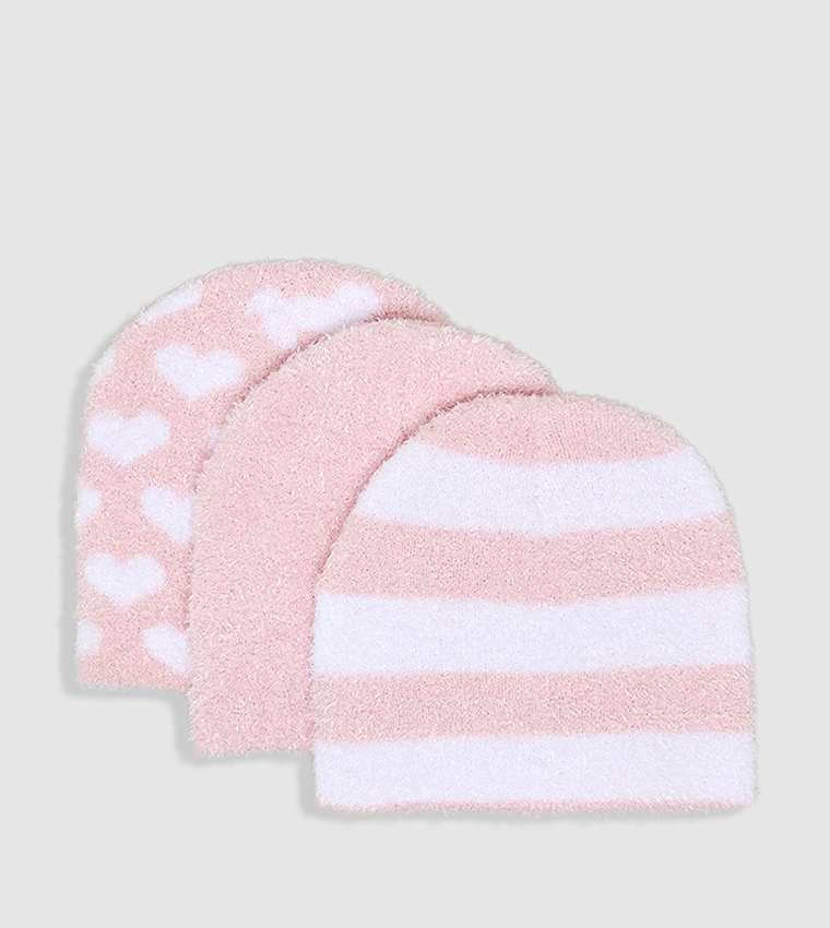 3 Pack Patterned Textured Caps
