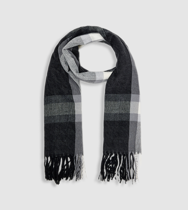 Checked Blanket Scarf