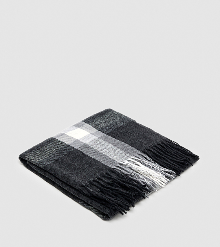 Checked Blanket Scarf