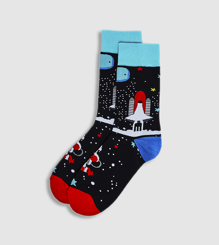 Printed Crew Socks