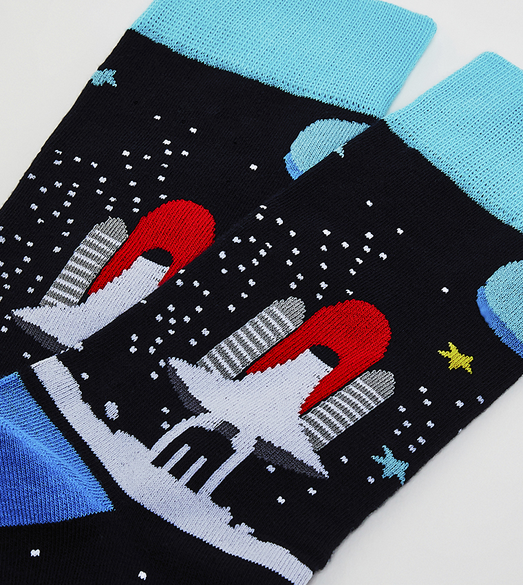 Printed Crew Socks